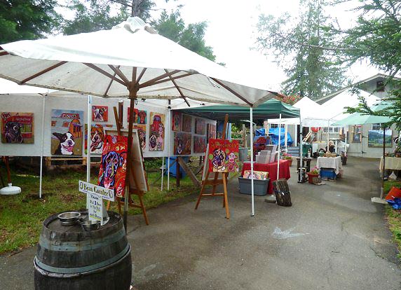 painting- 'Mylette's display at Art At The Source 2011'